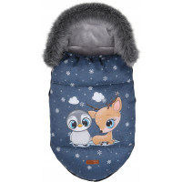 Detský fusak do kočíka BABYMAM Premium - Najlepší priateľ/sivý