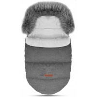 Detský fusak do kočíka BABYMAM Premium - tmavo šedý melange