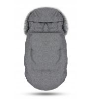 Detský fusak do kočíka BABYMAM Premium - tmavo šedý melange