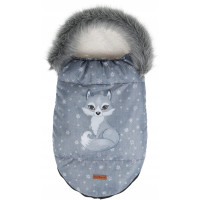 Detský fusak do kočíka BABYMAM Premium - Vlk/baránok ecru