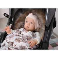 Detský fusak do kočíka BABYMAM Premium - Zimný les/cappuccino