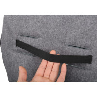 Detský fusak s kapucňou BABYMAM Soft Nature - tmavo šedý melange/béžová minky
