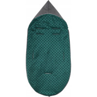 Detský fusak s kapucňou BABYMAM Soft Nature - tmavo šedý melange/tmavo zelená minky