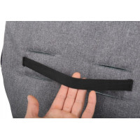 Detský fusak s kapucňou BABYMAM Soft Nature - tmavo šedý melange/tmavo zelená minky