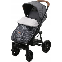 Detský fusak na športový kočík BABYMAM - Vločky/sivý