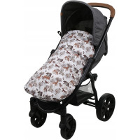 Detský fusak na športový kočík BABYMAM - Zimný les/cappuccino