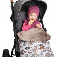Detský fusak na športový kočík BABYMAM - Zimný les/cappuccino