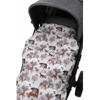 Detský fusak na športový kočík BABYMAM - Zimný les/cappuccino