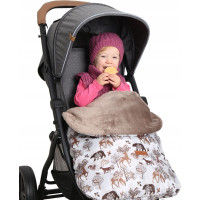 Detský fusak na športový kočík BABYMAM - Zimný les/cappuccino
