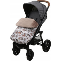 Detský fusak na športový kočík BABYMAM - Zimný les/cappuccino