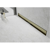 Sprchový žľab do steny MEXEN FLAT WALL 2v1 - zlatý, 1530060, 60 cm
