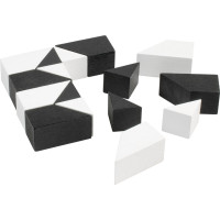 Detoa Hlavolam Tangram čiernobiely
