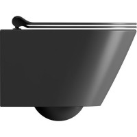 GSI KUBE X závesná WC misa, GeniusFlush, 36x50cm, čierna dual-mat 941226