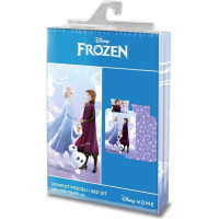Detské bavlnené obliečky FROZEN Anna, Elsa a Olaf - 140x200 cm