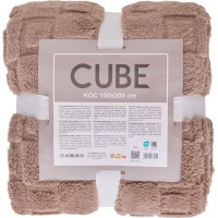 Deka prikrývka CUBE 150x200 cm - mocca