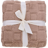 Deka prikrývka CUBE 150x200 cm - mocca