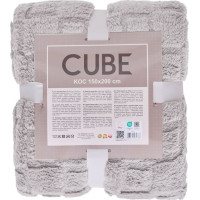 Deka prehoz CUBE 150x200 cm - strieborná