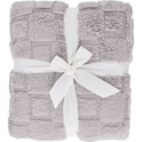 Deka prehoz CUBE 150x200 cm - strieborná