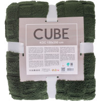 Deka prehoz CUBE 150x200 cm - tmavo zelená