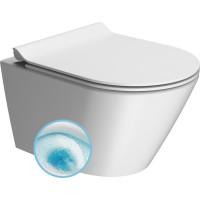 GSI KUBE X závesná WC misa, GeniusFlush, 36x50cm, biela dual-mat 941209