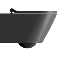 GSI KUBE X závesná WC misa, GeniusFlush, 36x55cm, čierna dual-mat 941326