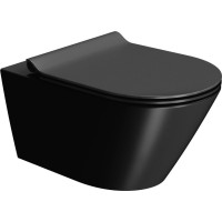 GSI KUBE X závesná WC misa, GeniusFlush, 36x55cm, čierna dual-mat 941326