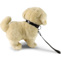 Rappa Plyšový pes zlatý retriever stojaci s vodítkom 25 cm ECO-FRIENDLY