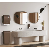 MARPLAST ECOLORED odpadkový kôš nástenný s vekom 23l, ABS, Soft Touch, hnedá A74020DB