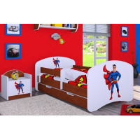 Detská posteľ so šuplíkom 160x80cm SUPERMAN, modrá