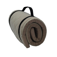 Cestovný turistický prešívaný matrac 198x60x5 cm - tmavo béžový