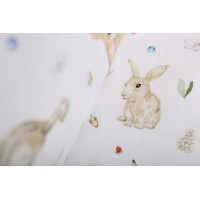 Detské bavlnené obliečky do postieľky 135x100 cm BABYMAM PREMIUM - Lesné zvieratká