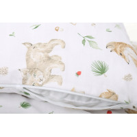 Detské bavlnené obliečky do postieľky 135x100 cm BABYMAM PREMIUM - Lesné zvieratká