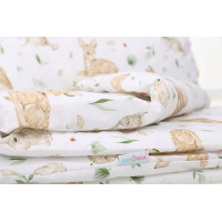 Detské bavlnené obliečky do postieľky 135x100 cm BABYMAM PREMIUM - Lesné zvieratká