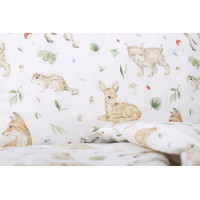 Detské bavlnené obliečky do postieľky 135x100 cm BABYMAM PREMIUM - Lesné zvieratká