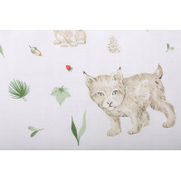 Detské bavlnené obliečky do postieľky 135x100 cm BABYMAM PREMIUM - Lesné zvieratká