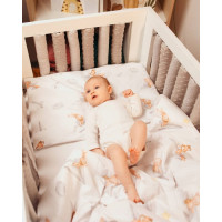 Detské bavlnené obliečky do postieľky 135x100 cm BABYMAM PREMIUM - Let lastovičkou