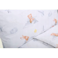 Detské bavlnené obliečky do postieľky 135x100 cm BABYMAM PREMIUM - Let lastovičkou
