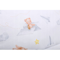 Detské bavlnené obliečky do postieľky 135x100 cm BABYMAM PREMIUM - Let lastovičkou