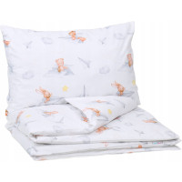 Detské bavlnené obliečky do postieľky 135x100 cm BABYMAM PREMIUM - Let lastovičkou