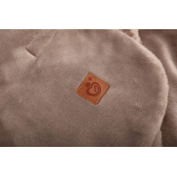 Plyšová zavinovačka s kapucňou BABYMAM do autosedačky - Béžová žirafa/cappuccino