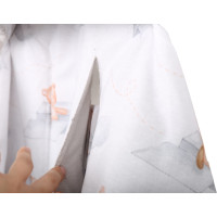 Plyšová zavinovačka s kapucňou BABYMAM do autosedačky - Let lastovičkou/sivá