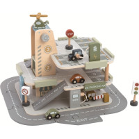 2Kids Toys Drevená garáž s cestou