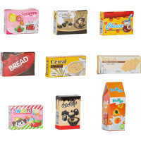 Pokladňa v supermarkete s vozíkom - biela/červená