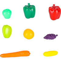 Pokladňa v supermarkete s vozíkom - biela/červená