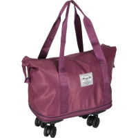 Cestovná taška na kolieskach skladacia cestovná priestranná 3 veľkosti fialová