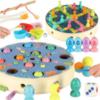 Rodinná Montessori hra 3v1 - Rybolov