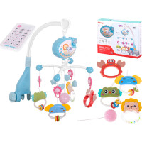 Kolotoč nad postieľku Lullaby Star Design modrý + diaľkové ovládanie