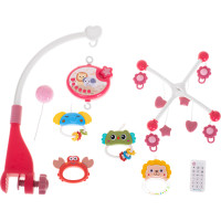 Kolotoč nad postieľku Lullaby Star Design ružový + diaľkové ovládanie