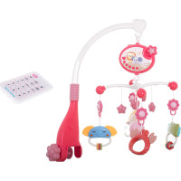 Kolotoč nad postieľku Lullaby Star Design ružový + diaľkové ovládanie