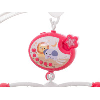 Kolotoč nad postieľku Lullaby Star Design ružový + diaľkové ovládanie